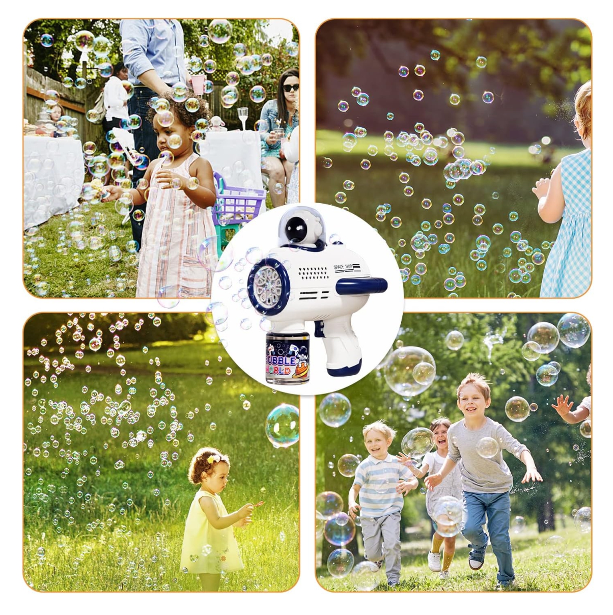 PISTOLA JUGUETE BURBUJAS ASTRONAUTA